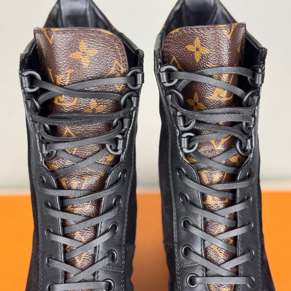Louis Vuitton Laureate Black Monogram Platform Desert Boots (Size 36 ) - Picture 7 of 15